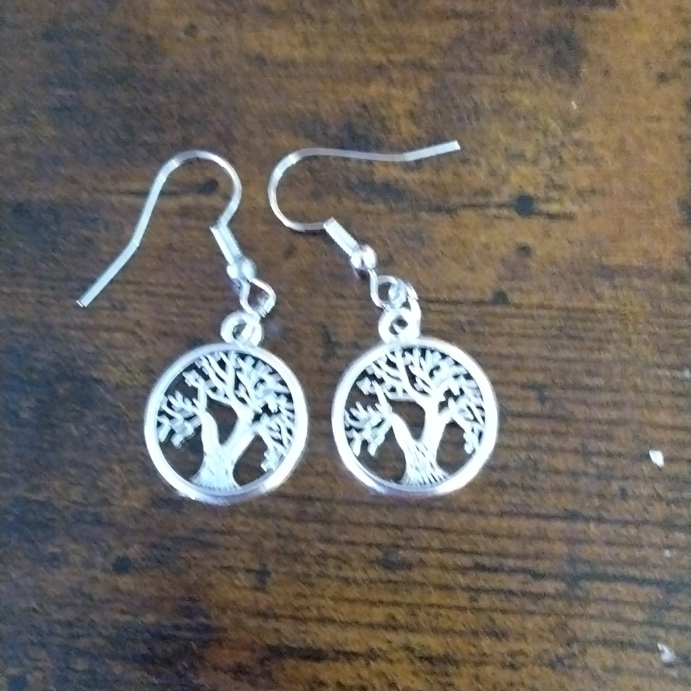 Tree of life Gold  handmade earrings